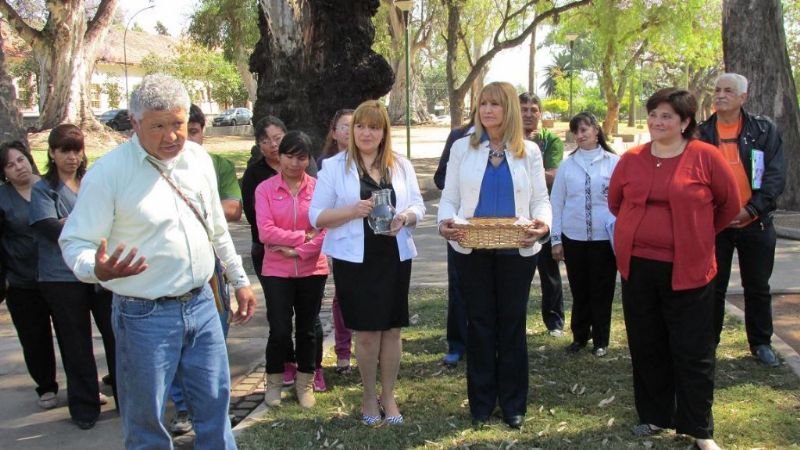 Villagra en el ritual a la Pachamama