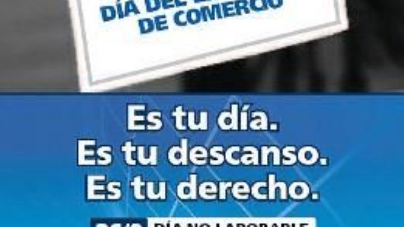 Trasladan feriado por el “Día del Empleado de Comercio” al lunes 29