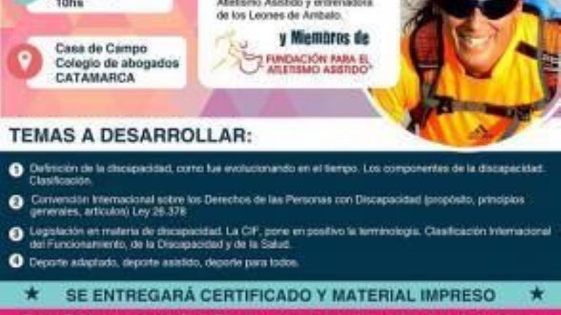 Deporte y discapacidad, en la conferencia “Juntos en carrera”