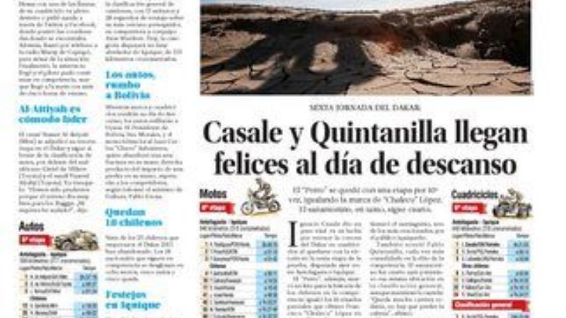 Iquique de fiesta con el descanso de motos y “cuadris” en el Dakar