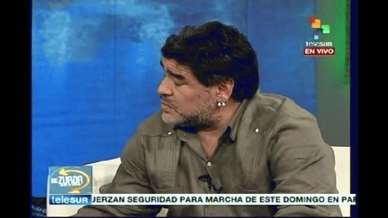 Maradona volvió con el programa "De zurda"