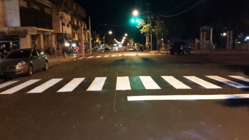 Trabajos de señalización en casco céntrico y barrios capitalinos