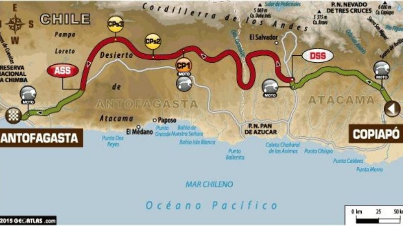 El Dakar 2015 ya corre la 9na. etapa, entre Iquique y Calama