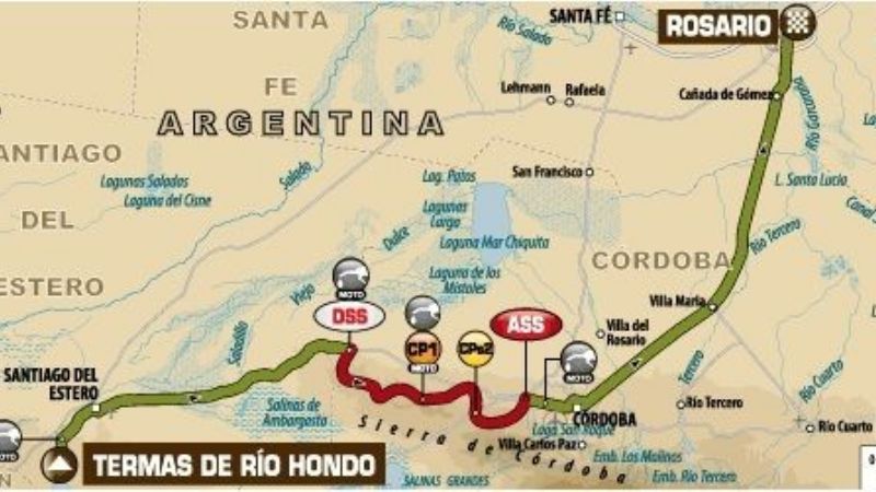 El Rally Dakar 2015 se va de Termas de Río Hondo a Rosario