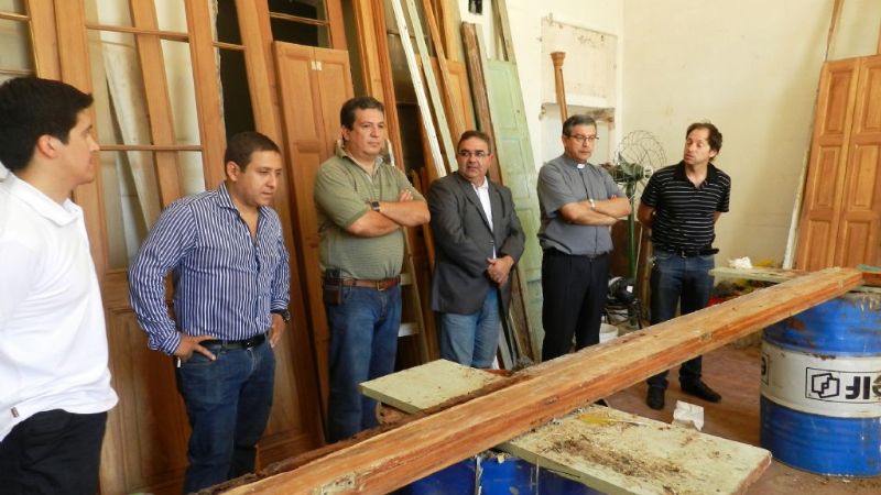 Jalil visitó las obras en el Museo de la Virgen