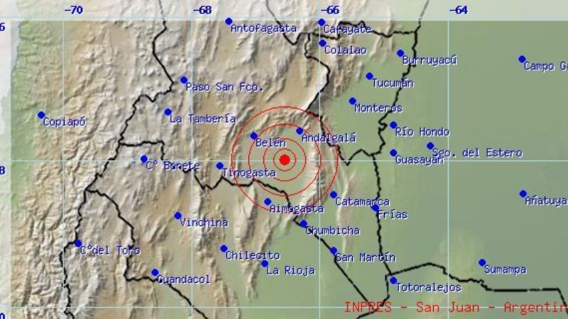 En 24 horas, cuatro temblores en Catamarca