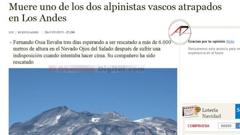 Repercusión y conmoción en España por la muerte del andinista en Catamarca