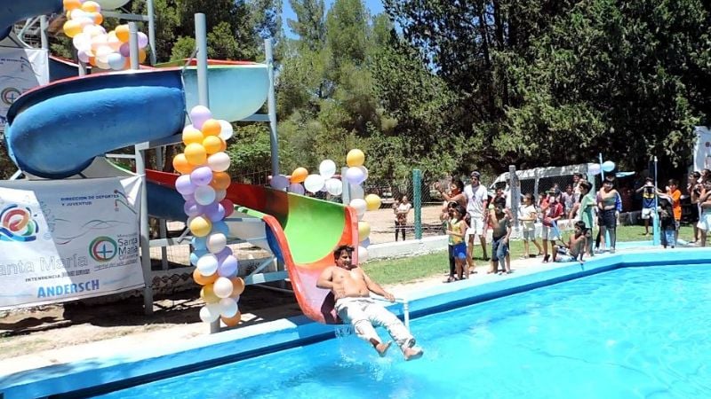 Quedó habilitado el tobogán acuático en Santa María