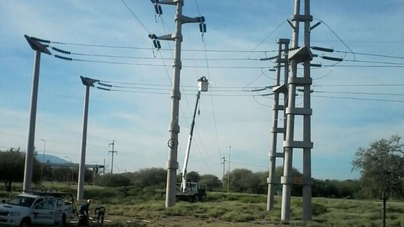 Realizaron conexiones para energizar el tramo Aeropuerto - El Pantanillo