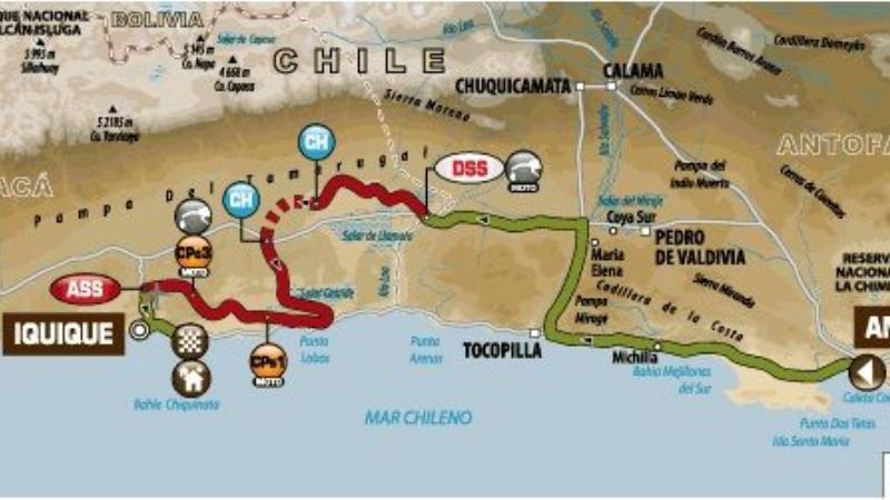 El Rally Dakar 2015 viaja desde Antofagasta hasta Iquique