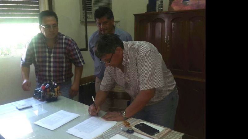 Se firmó el acuerdo para la pavimentación en Santa María