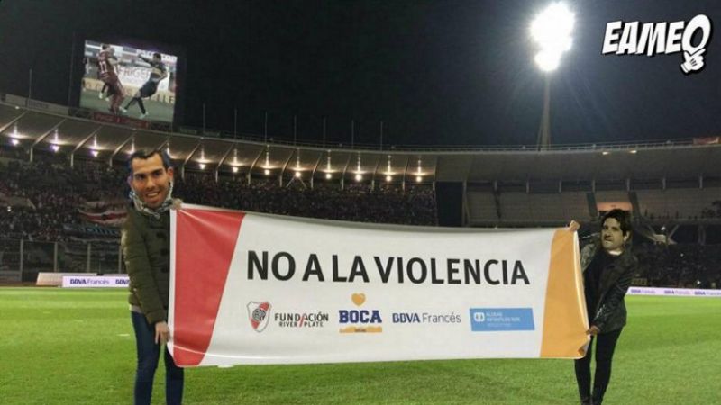 River ganó el 'súper clásico' en Córdoba y cargó a Boca con afiches