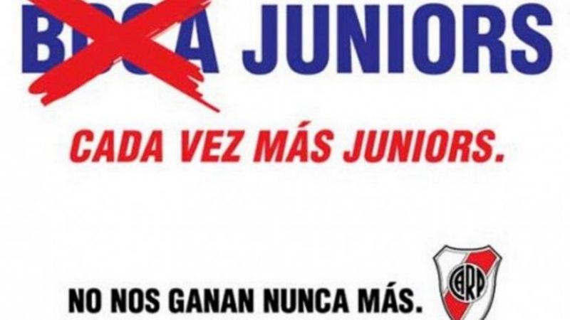 River ganó el 'súper clásico' en Córdoba y cargó a Boca con afiches