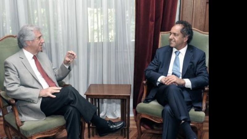 Scioli se reunió con Tabaré Vázquez