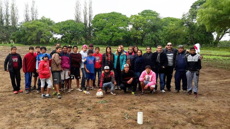 Chicos del Cepla junto a los jóvenes de “La Sala”