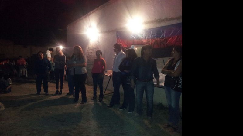 Visita de candidatos del FPV al barrio 17 de Octubre