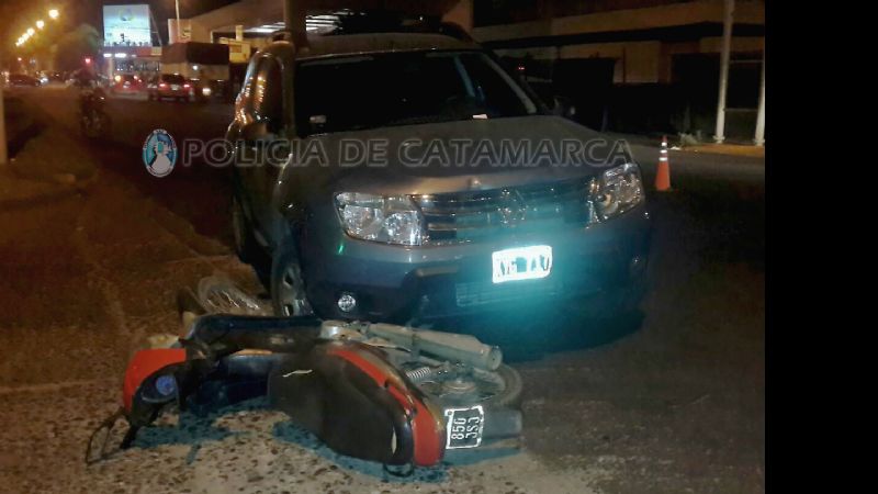 Colisionaron una camioneta y una moto