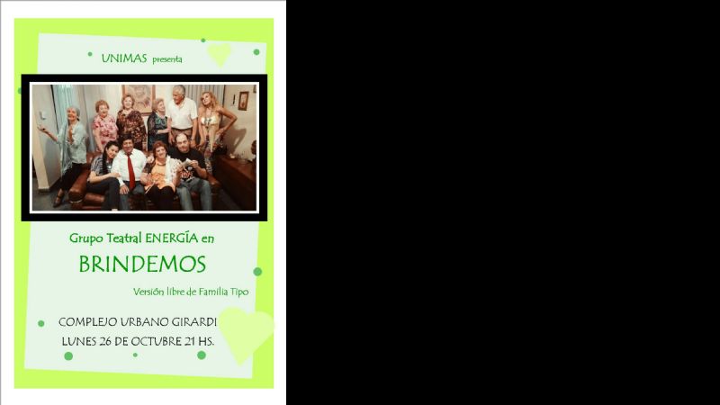 Se presenta la obra “Brindemos”