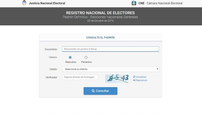 Consultas al padrón electoral