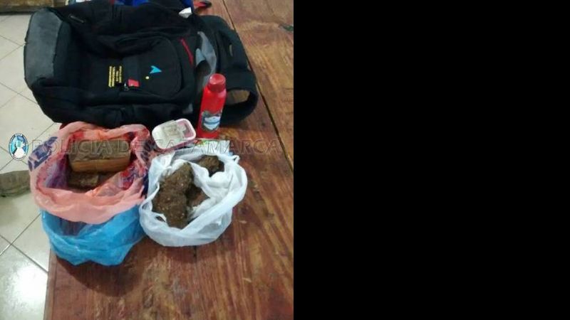 Detienen a un joven y secuestran droga en Andalgalá