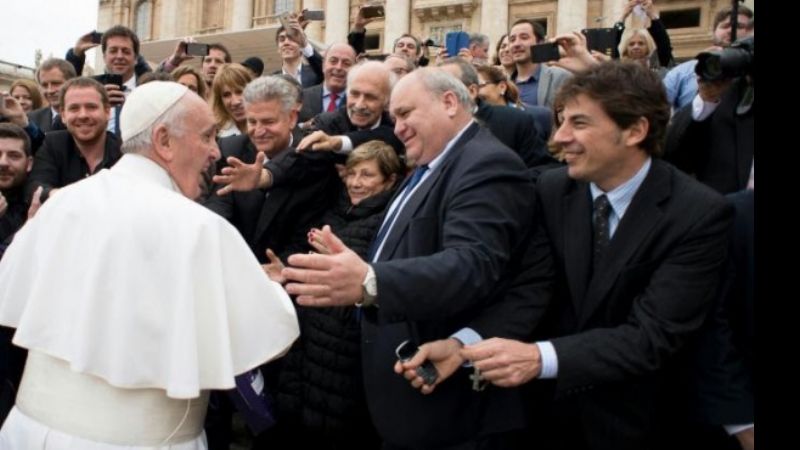 Ider Peretti y una comitiva de la CGE visitaron al Papa Francisco