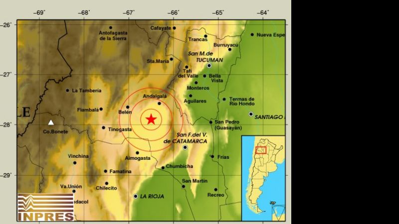 En lo que va del sábado, Catamarca ya tembló dos veces