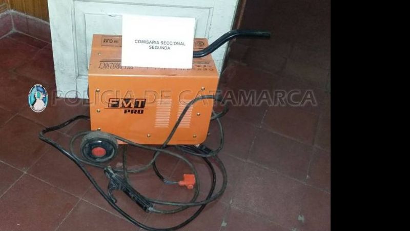 Secuestran una máquina soldadora
