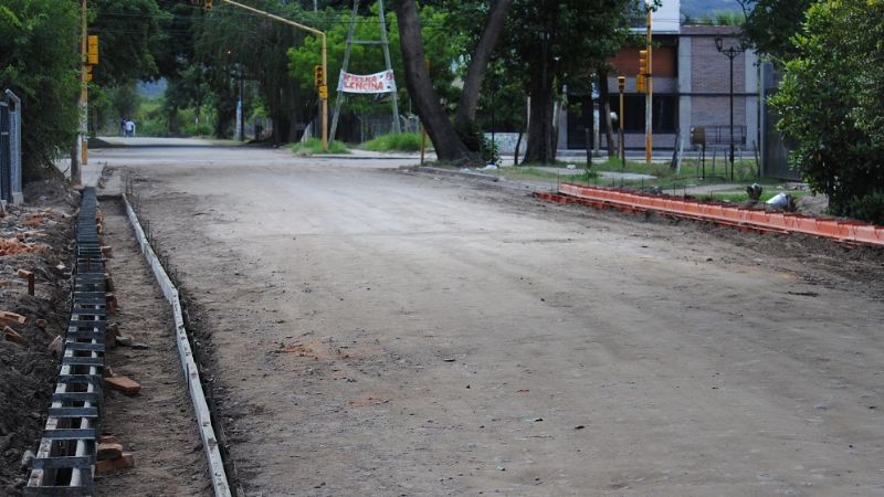 Avanzan los cordones cuneta en la Crisanto Gómez de Valle Viejo