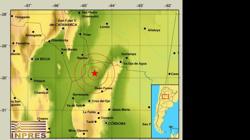 Fuerte temblor en Córdoba se sintió en Catamarca