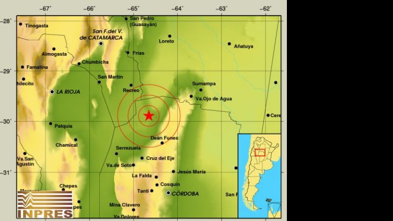 Fuerte temblor en Córdoba se sintió en Catamarca