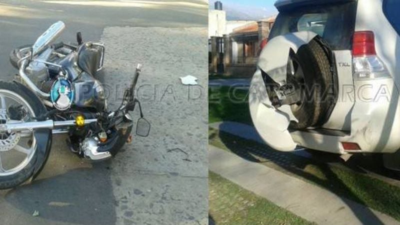 Motociclistas lesionados en la zona alta de la Capital