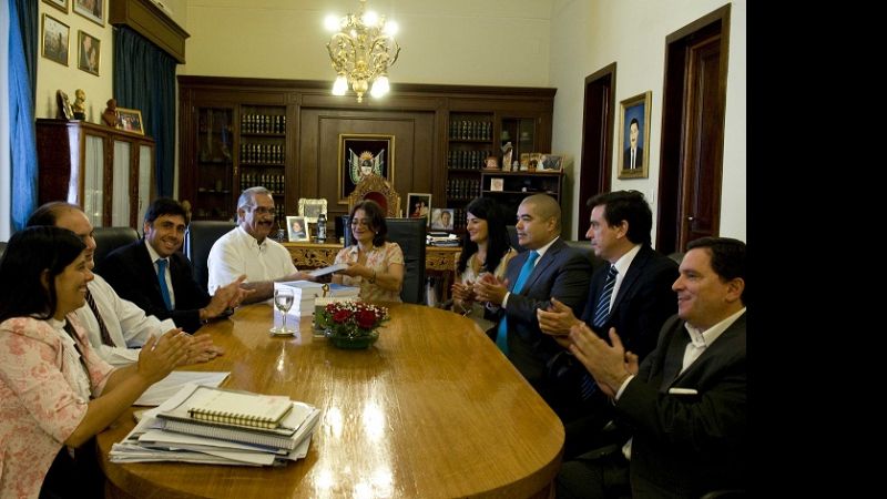 Abogados, en Casa de Gobierno