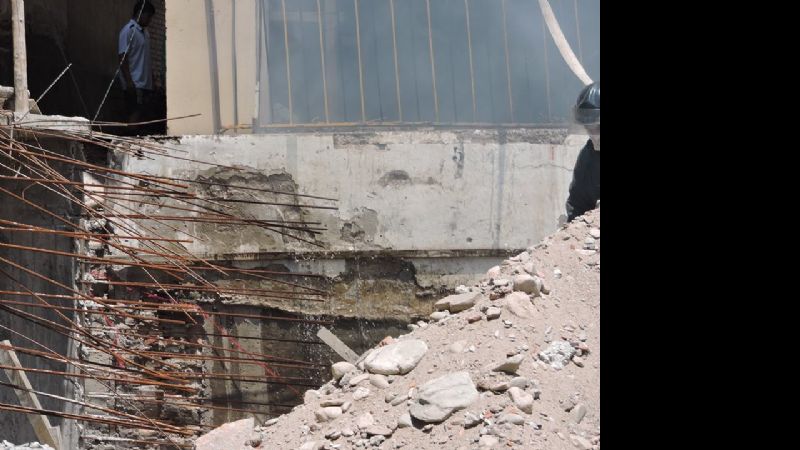 Incendio en un edificio del centro de la Capital