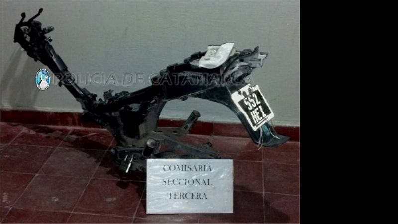 Secuestran un cuadro de moto