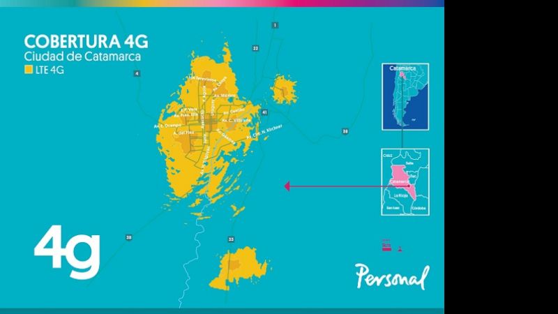 Personal presenta su servicio 4G en Catamarca