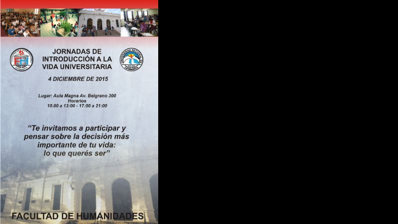 Jornadas de Introducción a la Vida un Universitaria