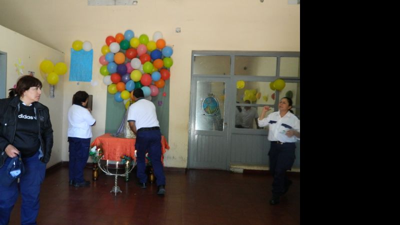 La Virgen visitó la escuela N° 257 y oficinas de Tránsito Municipal