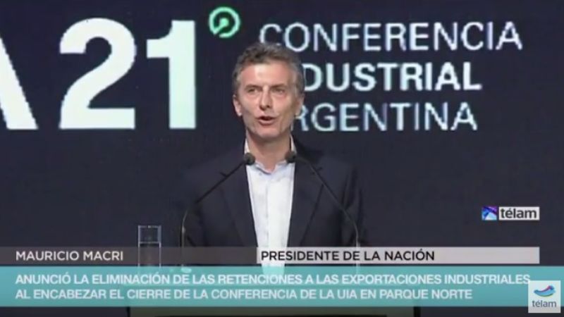 Eliminan retenciones a las exportaciones industriales