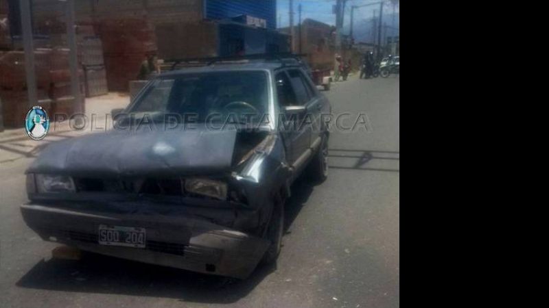 Mujer lesionada en un choque