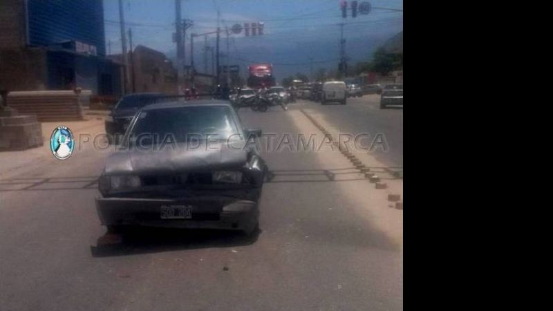 Mujer lesionada en un choque