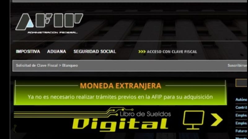 AFIP: "Ya no es necesario realizar trámites" para comprar dólares