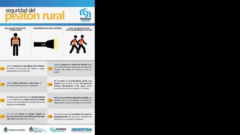 Recomiendan transitar con precaución por la presencia de peregrinos