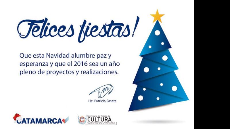 Desde Cultura enviaron el saludo Navidad y Año Nuevo