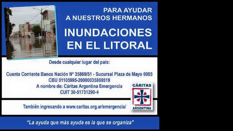 Campaña por los hermanos inundados del Litoral
