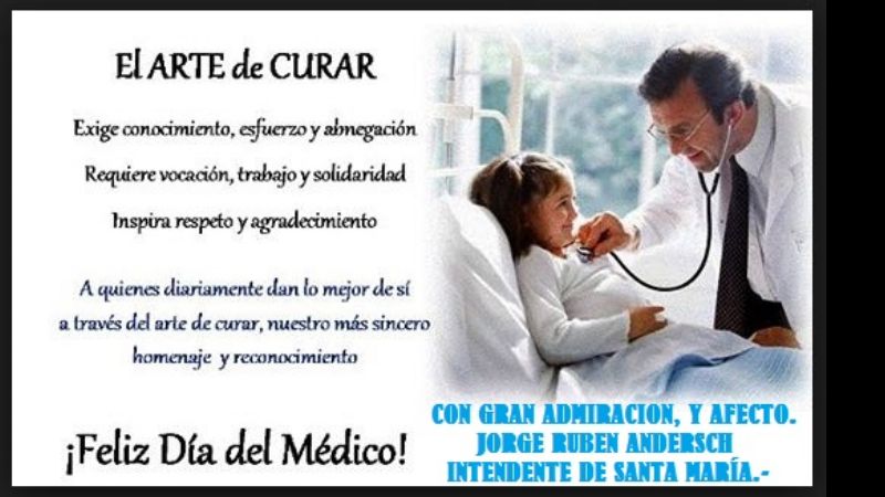 Salutación a los profesionales de la Medicina