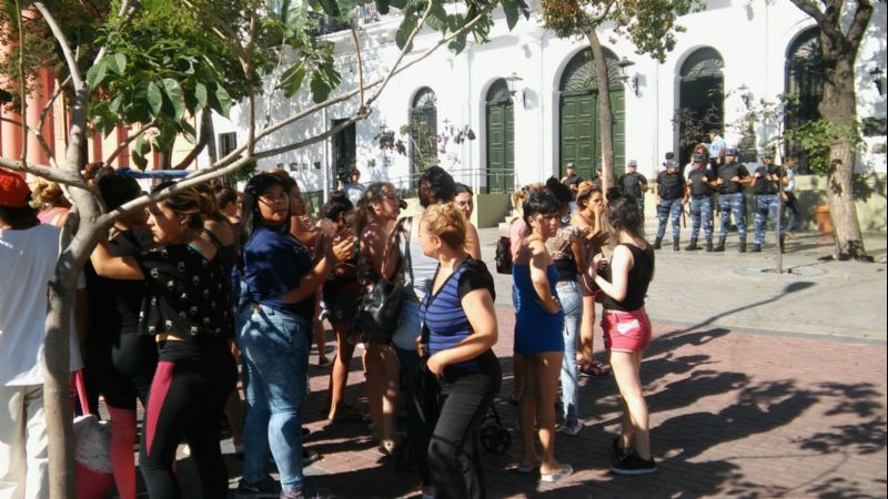 Caos en el centro por manifestaciones