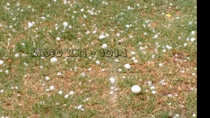 Importante caída de granizo y piedra en Belén