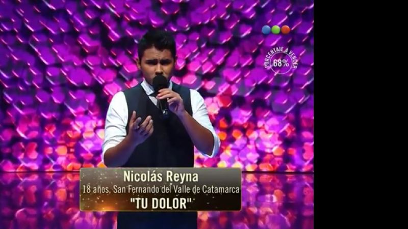 Nicolás cautivó con su voz y está entre los 5 mejores