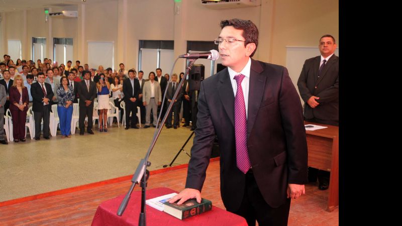 Lucía en la asunción de Ferreyra