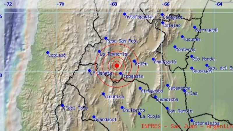 Dos temblores sacudieron el Oeste Catamarqueño
